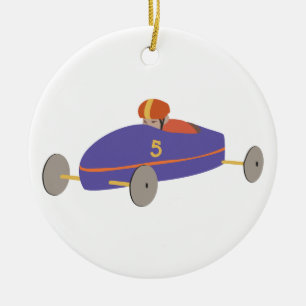 Soap Box Derby Ceramic Tree Decoration