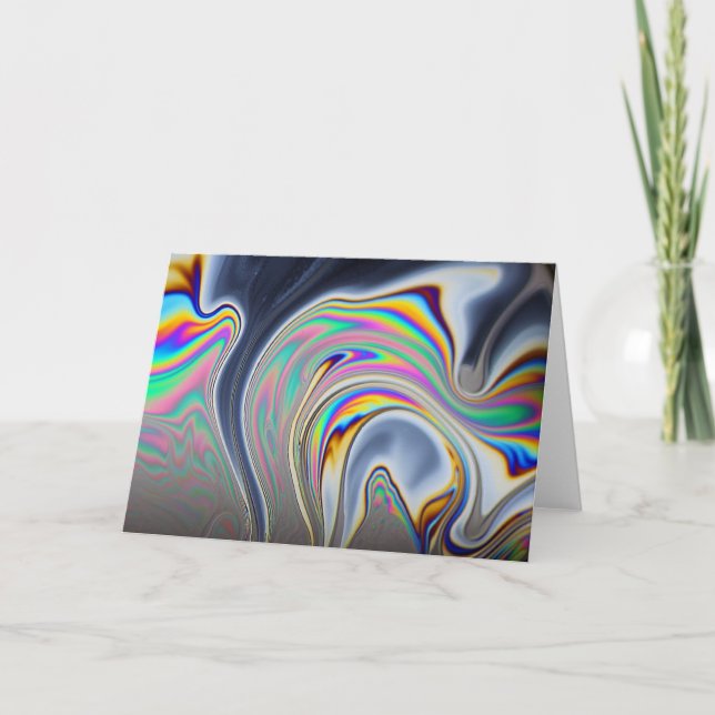 Soap bubble macro photo card (Front)