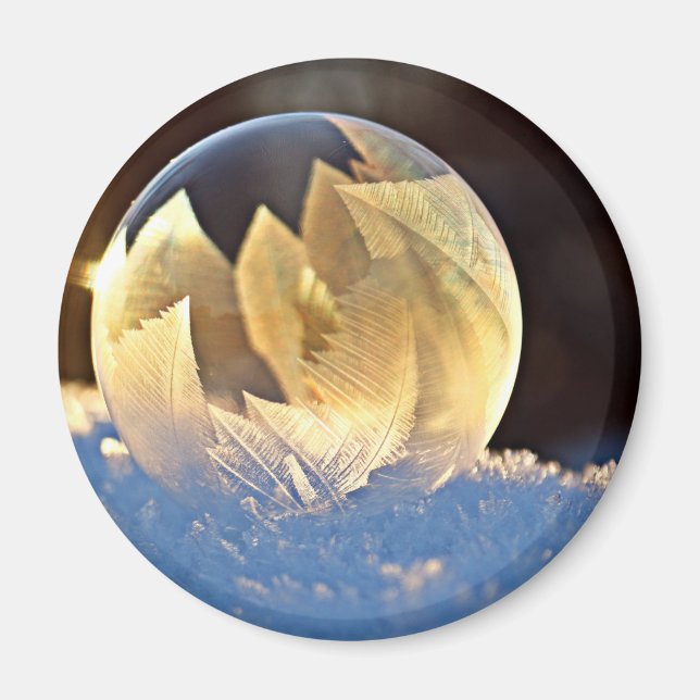 Soap Bubble on Snow Magnet (Front)