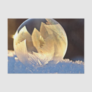 Soap Bubble on Snow Tissue Paper
