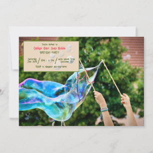 Soap Bubble Party Invitation