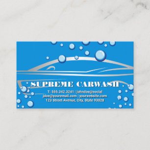 Soap Bubbles Auto Sports Car Background Business Card