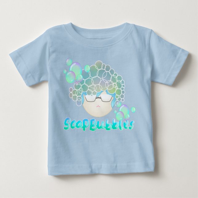 Soap Bubbles baby boy blue Baby T-Shirt (Front)
