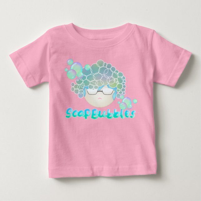 Soap Bubbles baby girl pink T-Shirt (Front)