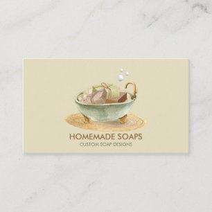Soap bubbles Bathtub spa salon Business Card