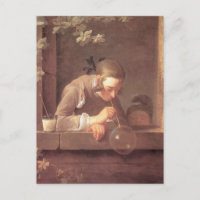 Soap Bubbles by Jean Baptiste Chardin Postcard