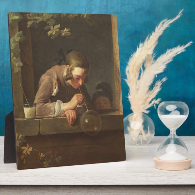 Soap Bubbles, c. 1733- 34 (oil on canvas) Plaque (Side)