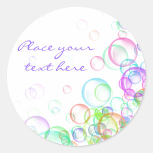 Soap Bubbles Classic Round Sticker