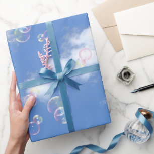 Soap Bubbles On Sky Wrapping Paper