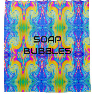 soap bubbles shower curtain