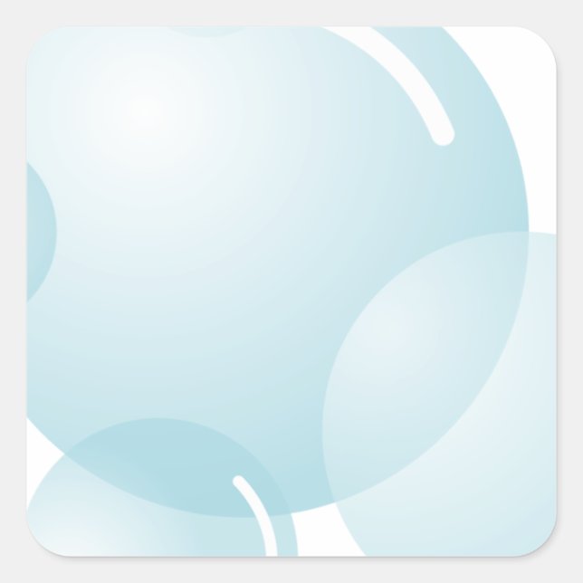 Soap bubbles square sticker (Front)