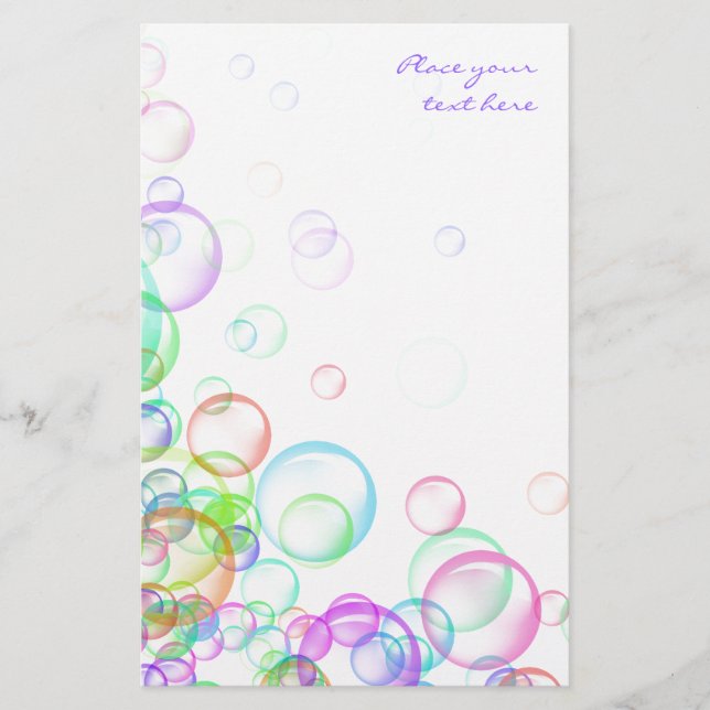 Soap Bubbles Stationery (Front)