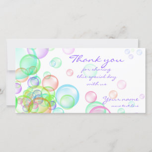 Soap Bubbles Thank You Card