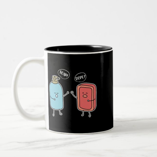 Soap Dope Maker Funny Homemade Love Soapmaking 1 Two-Tone Coffee Mug (Left)