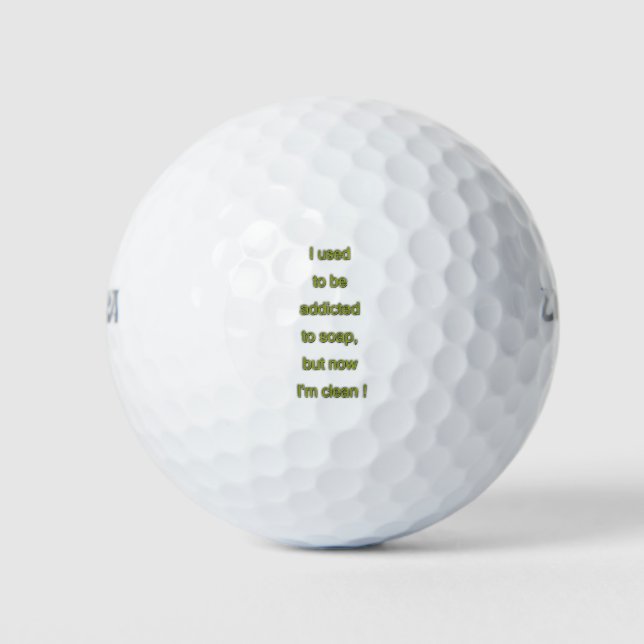 Soap funny text golf balls (Front)