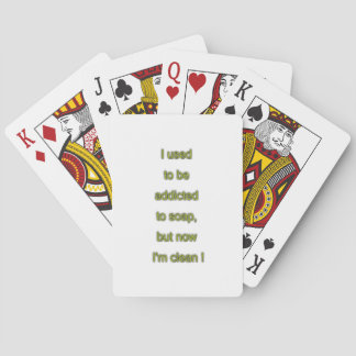 Soap funny text playing cards