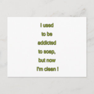Soap funny text postcard