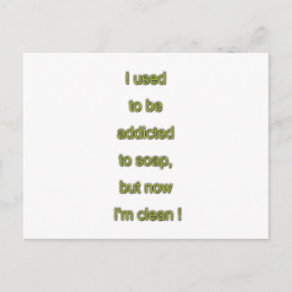 Soap funny text postcard