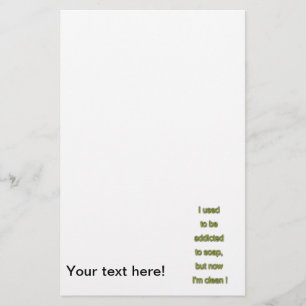 Soap funny text stationery