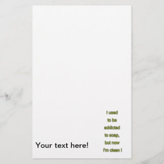 Soap funny text stationery