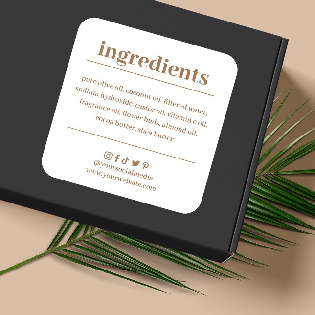 Soap Ingredient List Product Label (Creator Uploaded)