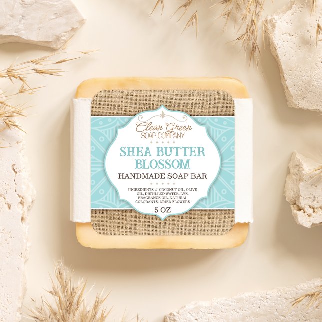 Soap Label | Seafoam | Burlap | Skincare Sticker (Creator Uploaded)