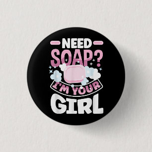 Soap Making Soap Maker Funny 3 Cm Round Badge