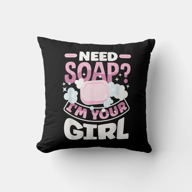 Soap Making Soap Maker Funny Cushion (Front)