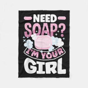 Soap Making Soap Maker Funny Fleece Blanket