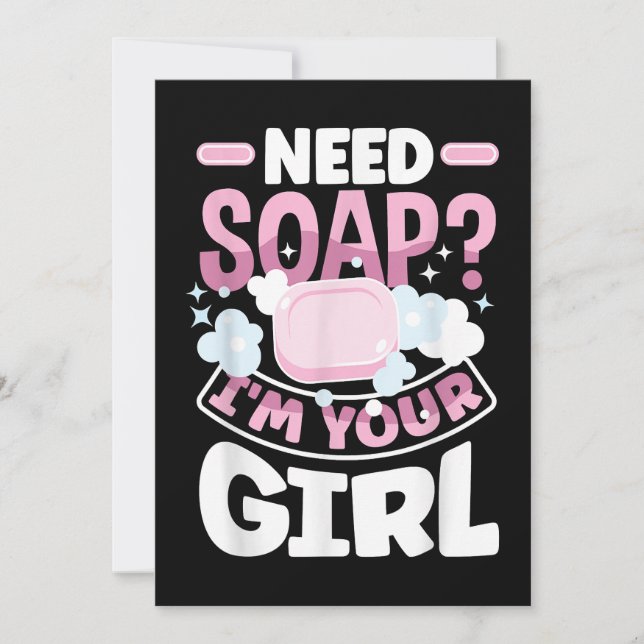 Soap Making Soap Maker Funny Invitation (Front)