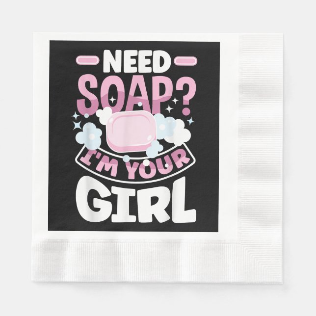 Soap Making Soap Maker Funny Napkin (Front)