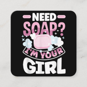 Soap Making Soap Maker Funny Square Business Card