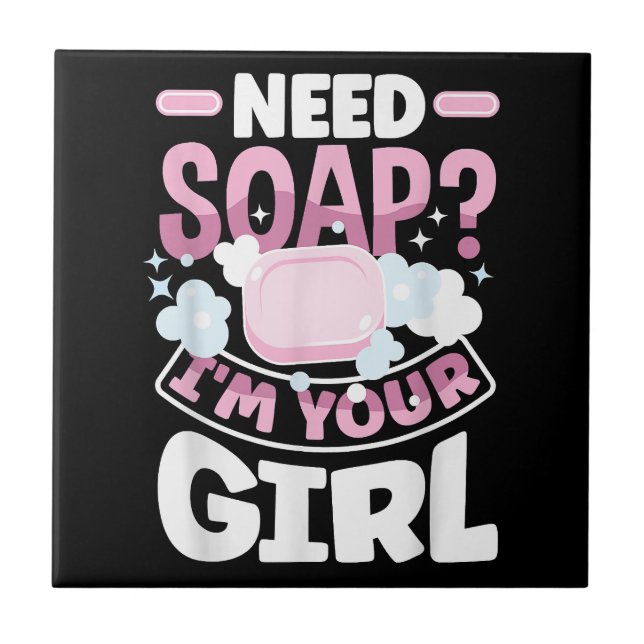 Soap Making Soap Maker Funny Tile (Front)