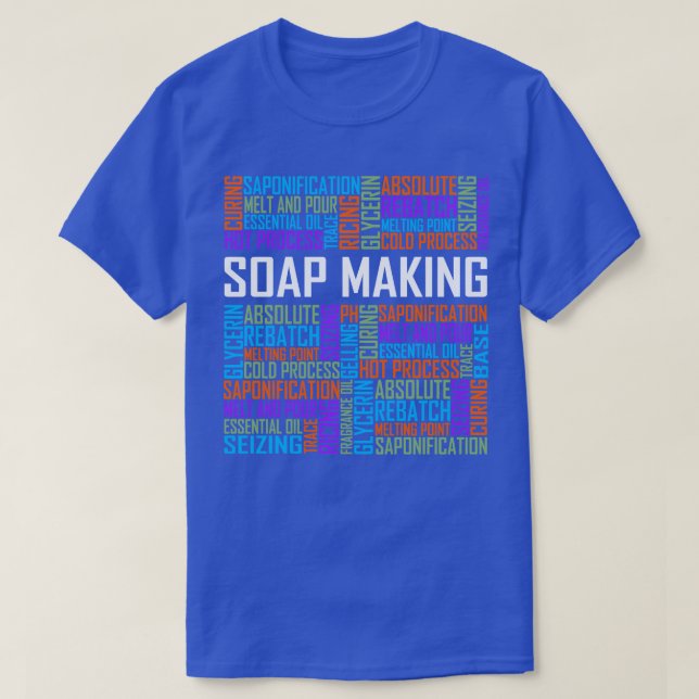 Soap Making Words T-Shirt (Design Front)