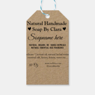 soap name weight website ingredients details text gift tags