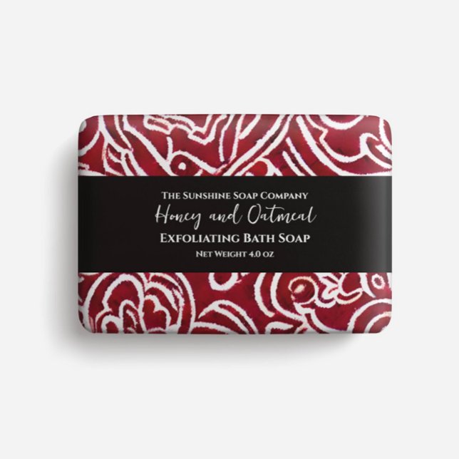 Soap Packaging Paper - Floral Red Abstract (Creator Uploaded)