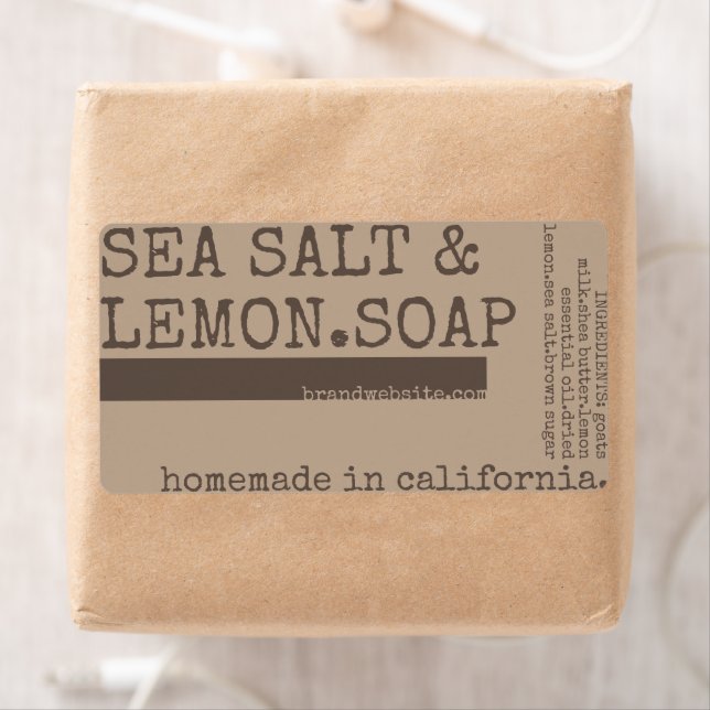Soap Product Packaging Stylish Messy Rustic Font (Insitu)