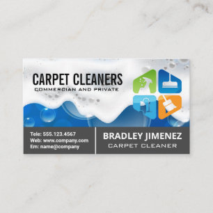 Soap Suds   Cleaning Icons Business Card