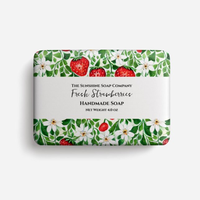 Soap Wrapping Sheet - red strawberries (Creator Uploaded)