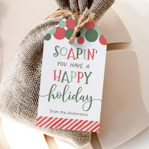Soaping You Have a Happy Holiday Christmas Gift Tags