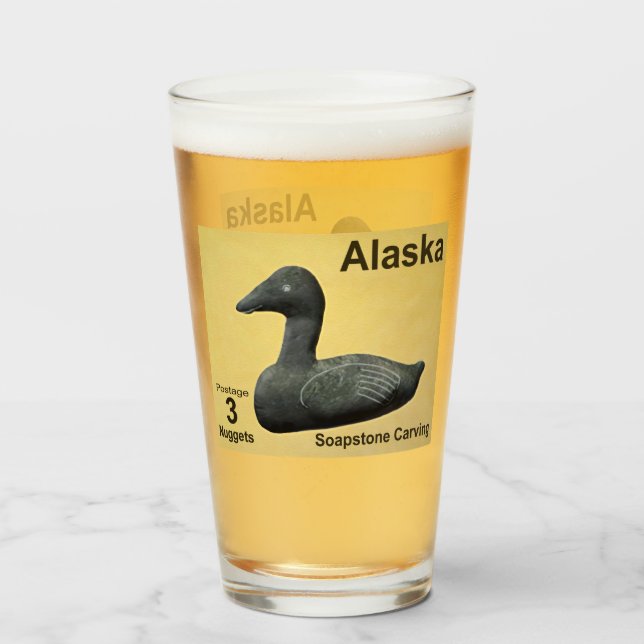 Soapstone Eider - Alaska Postage Glass (Front Filled)