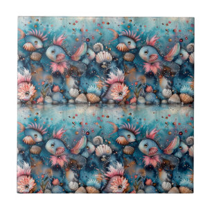 Soapy sea funny fish inhabitants tile