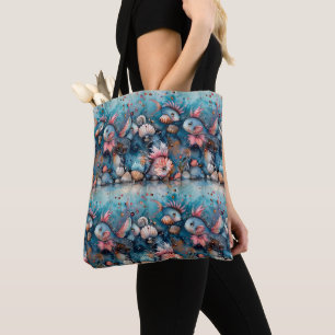 Soapy sea funny fish inhabitants tote bag