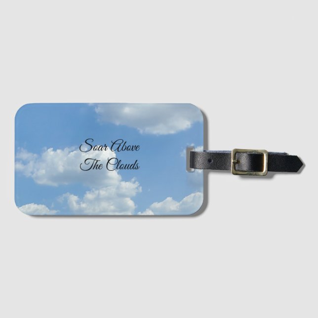 Soar Above The Clouds Reusable Luggage Tag (Front Horizontal)