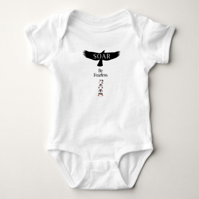 soar be fearless baby bodysuit (Front)