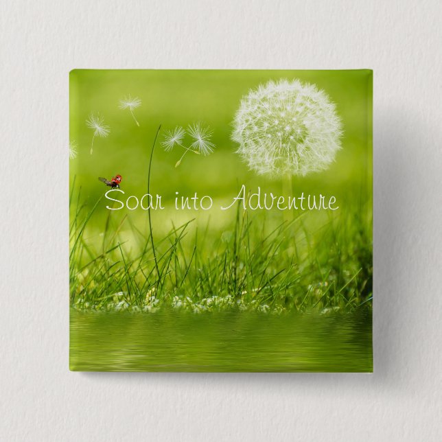 Soar into Adventure 15 Cm Square Badge (Front)