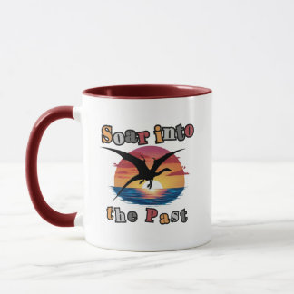 Soar Into The Past - Pterosaur Sunset Silhouette Mug