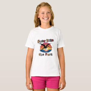 Soar Into The Past - Pterosaur Sunset Silhouette T-Shirt