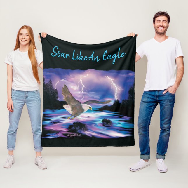 Soar Like An Eagle Fleece Blanket (In Situ)