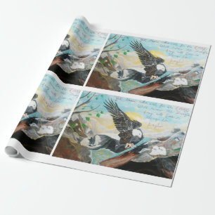 "Soar Like Wings On An Eagle" Wrapping Paper
